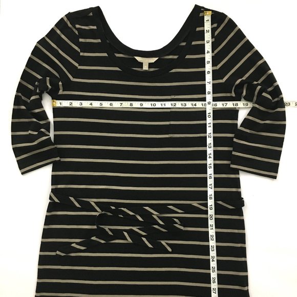 NWOT! Banana Republic Stripe Scoop Neck Belted Pocket T-Shirt Dress - M - Picture 4 of 9